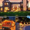 Baths 12LED Solar-Flammenlicht, Garten-Rasenlampe, Dämmerung bis Morgendämmerung, automatisches Ein-/Ausschalten, Dekorationsbeleuchtung für Garten, Terrasse, Auffahrt, Weg