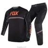 Moto 2022 Troy Fox 360 MERZ Combo Gear Set ATV BMX Bike Jersey Pants Kits para adultos Offroad motocicleta traje gris para hombre