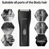 Elettrico Body Groomer Trimmer per peli pubici per uomo Balls Rasoio Clipper Maschile Sensibile Parti intime Rasoio Sex Place Face Cut 240314