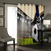 Curtains Gymnasium Soccer Curtains Balls Football Design 3D Window Curtains for Living Room Bedroom Kitchen Cortinas Para Sala De Estar