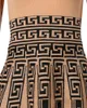 Casual Dresses Elegant Designer Geometric Print Long Sleeve Work Dress Women Sexig hög midja vårens sommar o Neck mode miniklänning