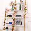 Dekorativa blommor 2.35 m Artificial Cherry Blossom Rattan Handmade Wedding Arch Garland Home Inomhusdekor Hängande ornament