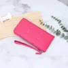 4 Stiches en cuir véritable longue coque de téléphone mode classique à la mode de luxe concepteur portefeuille carte sac à main pour hommes et femmes