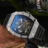 Top Brand Quartz Mens Watch Fashion Design Arvwatch Sport RM3Atm Waterproof Male Classic Square Watches for Men
