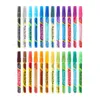 24 Color Set Glitter Changing Pen Nail Neon Handbook Fluorescent Waterproof Art Marker pen Graffiti Painting supplies 240228