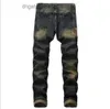 Herenjeans Hole Patch Distressed Nieuwe slanke denimbroek Europese en Amerikaanse stijl Hot Sale Aziatische maat