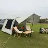 Abris Extension de tente arrière de voiture tente de remorque étanche abri de Camping auvent tente de coffre de voiture pour visite en plein air Barbecue pique-nique