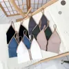 Soutien-gorge de sport sans couture pour femmes, haut tubulaire avec fermeture éclair sur le devant, haut court sexy, beauté au dos, col en v, camisoles, Push Up, Lingerie, débardeur