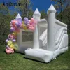 Toptan Full PVC Beyaz Boksülleme Evi Jumper Düğün Şişme Bouncle Slayt Bouncy Castle Air Fedal Combo Çocuklar İçin Atlama Yetişkinler Blower Free Gemi Dahil