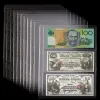 Album 10st Money BankNote Paper Money Album Side Collection Holder Sleeves 3slot Loose Leaf Sheet Album Protection