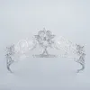 Pinces à cheveux diadème en croissant de duchesse de Teck pour mariage, diadèmes de princesse en cristal, couronne de mariée, bijoux