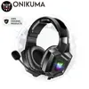 ONIKUMA Kabelgebundene Stereo-Gaming-Kopfhörer mit Mikrofon-LED-Leuchten für Gamer-Headset 240314