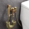 Antique Bronze Toilet bidet sprayer set Brass Double Use Bidets faucet Bathroom sprayer shower bidet faucet High Pressure gun 240311