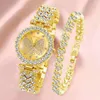 Armbanduhren Frauen Schmetterling Zifferblatt Uhr Marke Design Weibliche Uhr Stahl Armband Quarz Luxus Mode Set Mit Diamanten