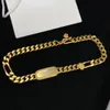 18K Gold Plated Brass Copper Necklace Fashion Women Designer Necklaces Choker Pendant Hiphop Chain mens Jewelry Accessories