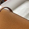 10A spiegelkwaliteit ontwerper volledige handgemaakte waslijn beroemd merk dames retro klassiek mode Epsom leer vierkante tas schouder diagonaal gouden gesp onderarm