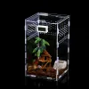 Terrariums akryl transparent reptil terrarium livsmiljöavelbox reptiler sköldpadda bur nano arboreal tarantula kapsling derded drake