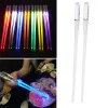 10PC of LED lightsaber Chopsticks illuminated Chopsticks detachable BPA no food safety kitchen utensils party disco props 240105 ZZ