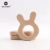 Lets Make Baby-Beißring, natürliche Holzform, Tiere, Beißring-Spielzeug, 20 Stück, unlackierte Tierperlen, babysicheres, sensorisches Greifspielzeug 240308