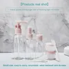 Bottiglie di stoccaggio 10/30/50/100ml Shampoo di plastica Confezione trasparente vuota Bottiglia d'acqua a conchiglia Contenitori trasparenti Flip Top