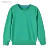 T-shirts Autumn 2-12Years Childrens Coat Tops Colorful Clothes Toddler Baby Kids Boys Girls Cotton Casual Hooded Solid Plain Sweatshirt ldd240314