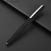 Fountain Pens Fountain Pens 517D Hongdian Matte Black Metal Fountain Pen Titanium Black EF/F/Bent Nib Silver Clip Excellent Writing Gift for Business Office Q240314