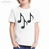 Футболки детская футболка забавная футболка для девочек одежда для девочек детская одежда музыкальная нота детские летние топы футболки с рисунком для мальчиков ldd240314