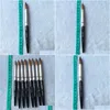 Brosses à ongles rondes pointues 1 pièces, brosse acrylique Kolinsky directe d'usine, manche en métal noir argenté, grande taille 141618202224 210630, livraison directe Otrjo