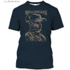 Męskie koszulki Western Cowboy Shirt Mens T-shirt 3D Denim O Neck Bawełniane krótkie blaty Summe ograniczone vintage Strtwear Casualne ubranie Y240314