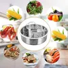 Double Boilers Trio Separator Set Stainless Steel Steamer Basket Rack Accessories Fast Steaming Grid Divider For Cooking