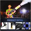 Rookmachine Bubble Machine Handheld Led Co2-pistool 7 kleurenbuis Podiumeffect Cryo Jet Hine-pistool DJ-gasslang voor Disco Party Club Spra Dhrlh