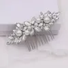 Hårklipp brud sidokam vita pärlor barrette med för brudtärna dekorativa bröllopshuvudbonadsmycken