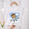 Camisetas crianças camiseta bonito urso gráfico dos desenhos animados meninos t camisas animais engraçados meninas roupas de verão manga curta roupas infantis ldd240314