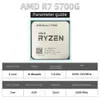 AMD NEW RYZEN 7 5700G R7 5700G CPU DESKTOP GAMER-processor 3.8 GHz 8-kärnor 16-thread 65W Processor Socket AM4 R7 CPU Processor