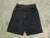 JNCO Shorts Y2K Hip Hop Gráfico Impressão Baggy Denim Gym Shorts Mens Womens Verão Harajuku Gótico Homens Basquete Shorts 240308