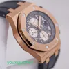 AP Watch Top Machinery Watch Royal Oak Offshore 26470or Elephant Grey Men's Watch 18K Rose Gold Automatic Mechanical Swiss Watch Luxury Gauge 42mm