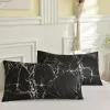 sets Black Marble Pattern Duvet Cover 200x200 With Pillowcase Simple Style Quilt Cover Bedding Set 220x240,Blanket Cover Super King