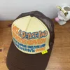 KAPITAL HIRATA HOHIROプリント調整可能なメッシュパネルコットン野球キャップトラックCAP272I