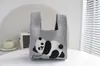 Hbp bolsa de malha de panda gigante, bolsa de mão para pais e filhos, bolsa de mão de tecido, pequena bolsa de desenhos animados, grande capacidade