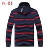 Fashion Mens 100% Cotton Casual Long Sleeve Stripe T Shirts Stitching Color 240307