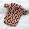 Créateurs de luxe chien S vêtements automne hiver plaid animal mode broderie classique chiot pull vêtements avec lettres