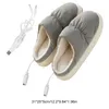 Slippers Heated Slipper Boot Soft Plush Adjustable Temperature Electric Foot Warmer Winter Boots Christmas Gifts