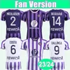 23 24 24 TULOUSE COSTA MENS SOCCER Jerseys Dallinga Sierro Nicolaisen Aboukhlal Kamanzi Bragraoui Home Away Football Shirt z krótkim rękawem mundury dla dorosłych