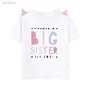 T-Shirts „Ich werde eine große Schwester sein, voraussichtlich 2024“, bedrucktes T-Shirt, Baby-Ankündigungs-T-Shirt, Mädchen-Outfit, Tops, Kleinkind-T-Shirt, Sommerkleidung ldd240314