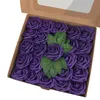 Caixa artificial de flores de rosas