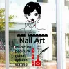 Stickers Nail Artist Store Window Sticker Beauty Nails Design Wall Murals Manicure Pedicure Vinyl Decals Nails Salon Decor Art AC363