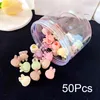 Hair Accessories 50Pcs/Set Korean Fashion Small Cute Clip For Girls Candy Color Mini Claw Flower Heart Shaped Hairpin