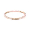 Brin 1PC cristal délicat Bracelet de perles Bracelets délicats pâle élastique facettes extensible cheville femmes bijoux de mode