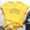 Women's T Shirts Varsity YHWH Shirt Christian Aesthetic Apparel Yahweh Top Jesus Streetwear Merch Church Tee Gift
