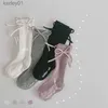 Kids Socks 1-7Y Cute Girls Knee High Socks Big Bows Non-Slip Infant Baby Long Tube Socken Cotton Soft Childrens Stocking High Quality yq240314